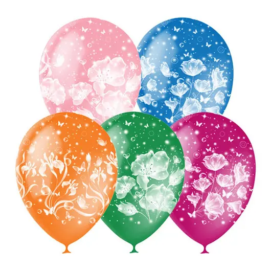 Воздушные шары,  25шт., M12/30см, ПатиБум &quot;Фантазия&quot;, пастель+декор, растровый рисунок, фото 1
