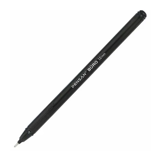 Ручка шариковая масляная PENSAN Buro, ЧЕРНАЯ, игольчатый узел 1мм, линия 0,8мм, 2270 ш/к 4477, фото 1