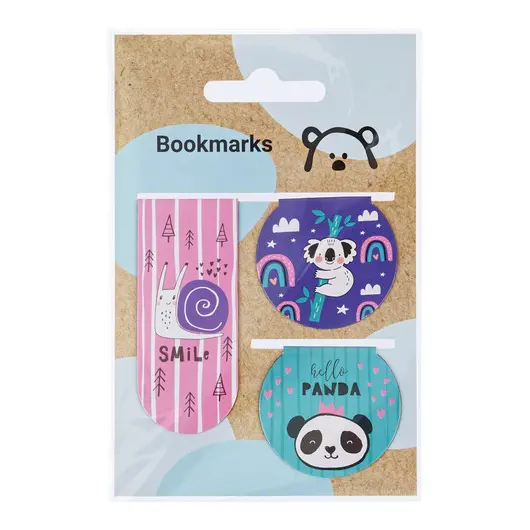 Закладки магнитные для книг, 3шт., MESHU &quot;Cute friends&quot;, фото 1