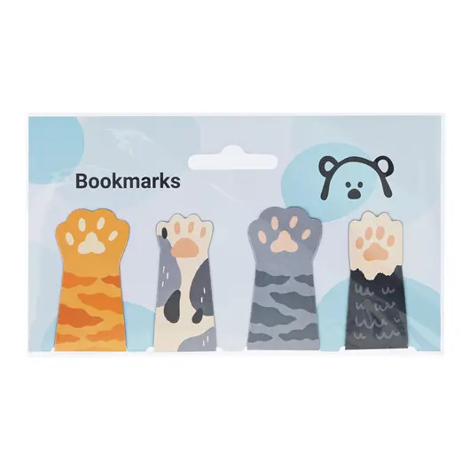 Закладки магнитные для книг, 4шт., MESHU &quot;Cat paw&quot;, фото 1