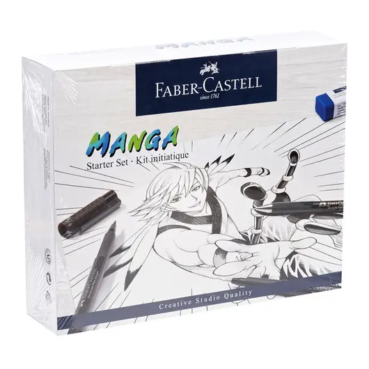 Набор графических материалов Faber-Castell &quot;Manga Starter Set&quot; с манекеном, 9 предметов, фото 1