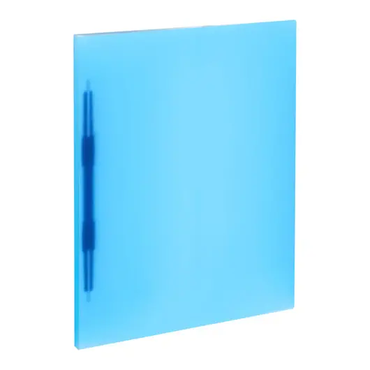 Папка с пружинным cкоросшивателем OfficeSpace, 14мм, 400мкм, синяя полупрозрачная, фото 1