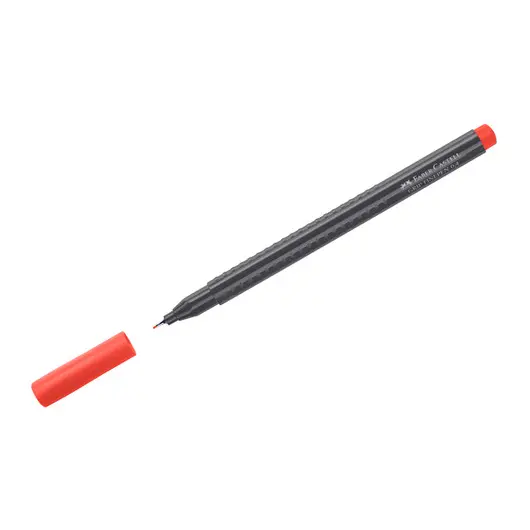 Ручка капиллярная Faber-Castell &quot;Grip Finepen&quot; красная, 0,4мм, трехгранная, фото 1