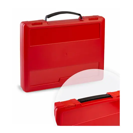 Портфель Стамм с выдвижной ручкой, 270*350*45мм, красный, фото 1