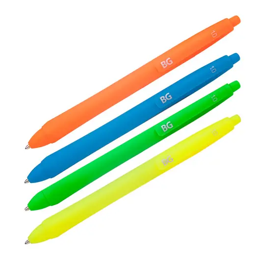 Ручка шариковая автоматическая BG &quot;Velvet&quot;, синяя, 1,0мм, пластиковая туба, фото 1