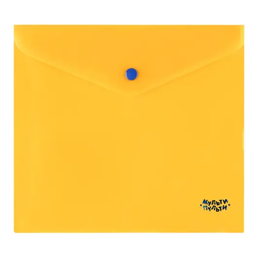Папка-конверт на кнопке Мульти-Пульти, А5+, 160мкм, полупрозрачная, оранжевая, фото 1