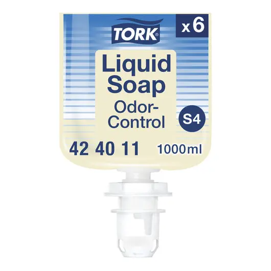 Картридж с жидким мылом-пеной одноразовый TORK (S4), нейтрализующее запах, 1 л, 424011, фото 1