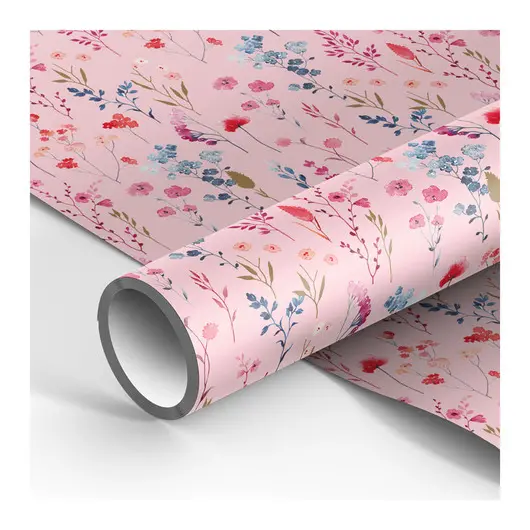 Упаковочная бумага глянц. 70*100см, MESHU &quot;Pastel pink&quot;, 90г/м2, фото 1