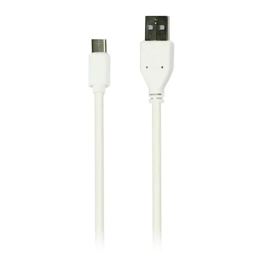 Кабель Smartbuy iK-3112, USB2.0 (A) - Type C, 2A output, 1м, белый, белый, фото 1