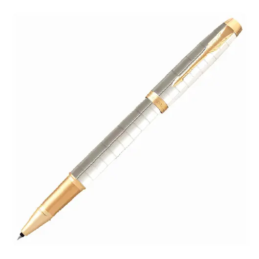 Ручка-роллер PARKER &quot;IM Premium Pearl GT&quot;, корпус жемчужный лак, позолоченные детали, черная, 2143646, фото 1
