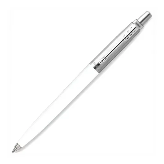 Ручка шариковая PARKER &quot;Jotter Orig White&quot;, корпус белый, детали нержавеющая сталь, синяя, RG0032930, фото 1