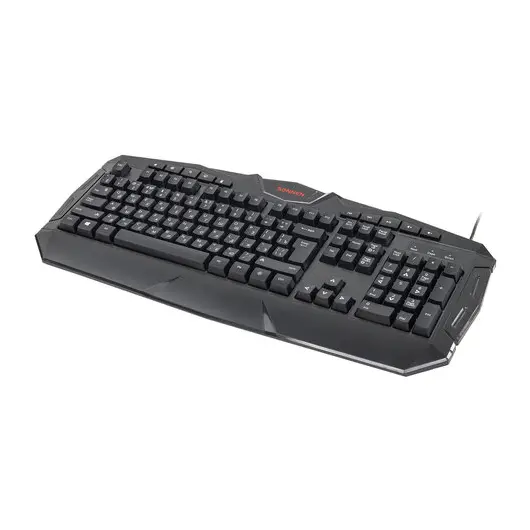 Клавиатура проводная игровая SONNEN Q9M, USB, 114 клавиш, 3 цвета подсветки, черная, 513511, фото 6