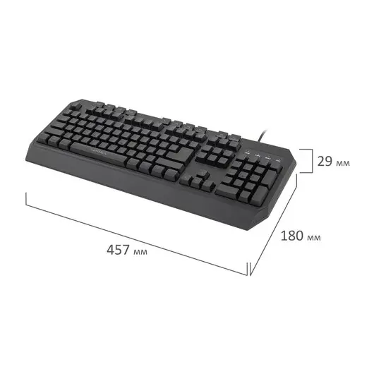 Клавиатура проводная игровая SONNEN KB-7700,USB,117клавиш,10 програм-х, подсветка, черная,513512, фото 14