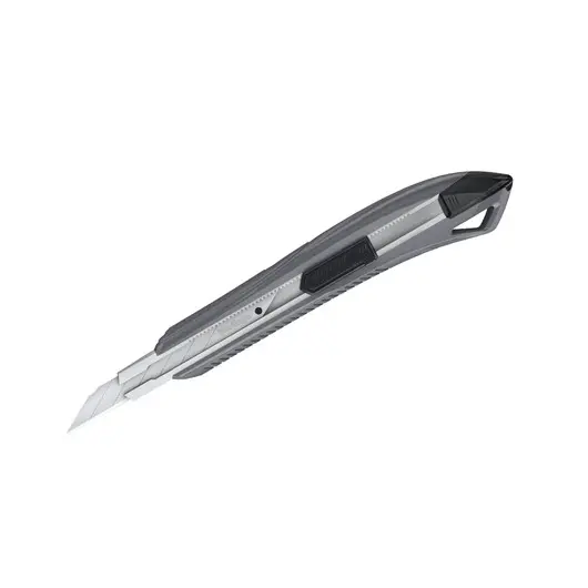 Нож канцелярский 9мм Berlingo &quot;Razzor 200&quot;, auto-lock, металл.направл., серый, европодвес, фото 1