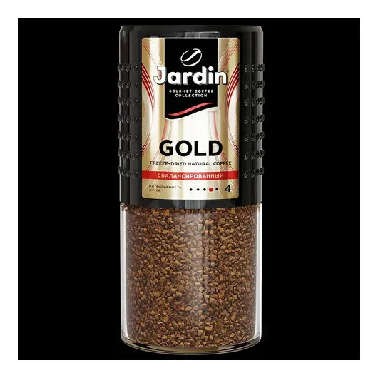 Кофе растворимый JARDIN &quot;Gold&quot;, сублимированный, 190г, стеклянная банка, ш/к 16677, 1667-06, фото 3