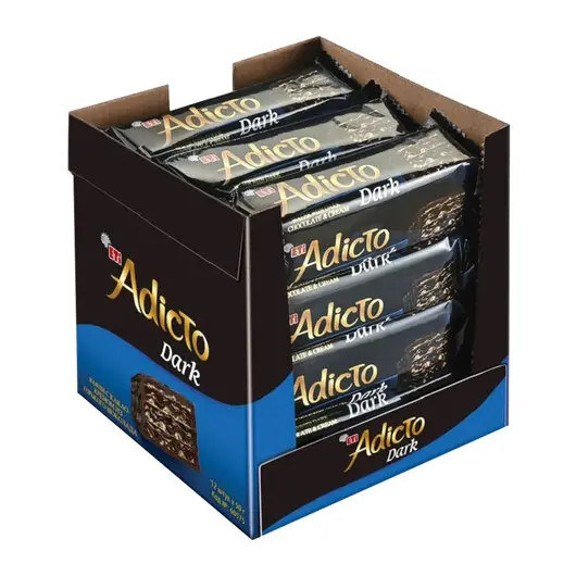 Батончик вафельный глазированный ADICTO с темным шоколадом (24 шт. х 50 г), 1,2 кг, 71575 (11575), фото 1