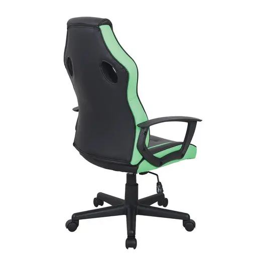 Кресло компьютерное BRABIX &quot;Fighter GM-008&quot;, экокожа, черное/зеленое, 532508, фото 4