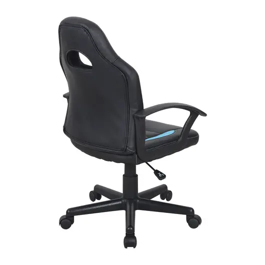 Кресло компьютерное BRABIX &quot;Spark GM-201&quot;, экокожа, черное/голубое, 532505, фото 3