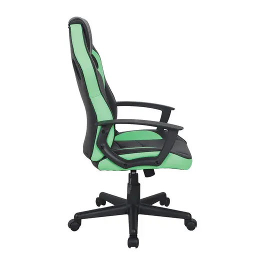 Кресло компьютерное BRABIX &quot;Fighter GM-008&quot;, экокожа, черное/зеленое, 532508, фото 3