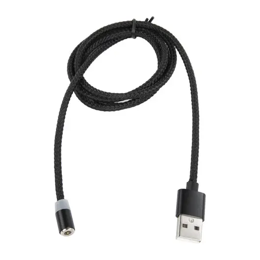 Кабель магнитный для зарядки 3 в 1 USB 2.0-Micro USB/Type-C/Ligtning, 1 м, SONNEN, черный, 513561, фото 1