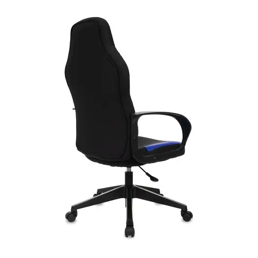Кресло компьютерное BRABIX &quot;Alpha GM-018&quot;, ткань/экокожа, черное/синее, 532638, GM-018_532638, фото 3