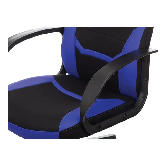 Кресло компьютерное BRABIX &quot;Alpha GM-018&quot;, ткань/экокожа, черное/синее, 532638, GM-018_532638, фото 7