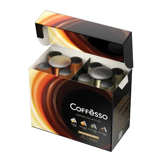 Кофе в капсулах 40 порций 4 вкусов для NESPRESSO, COFFESSO Ассорти, 100% арабика, ш/к 03656, 101739, фото 4