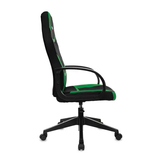Кресло компьютерное BRABIX &quot;Alpha GM-018&quot;, ткань/экокожа, черное/зеленое, 532639, GM-018_532639, фото 2