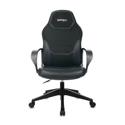 Кресло компьютерное BRABIX &quot;Alpha GM-018&quot;, ткань/экокожа, черное, 532636, GM-018_532636, фото 4
