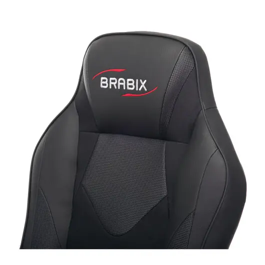 Кресло компьютерное BRABIX &quot;Game GM-017&quot;, экокожа/ткань, черное, 532641, GM-017_532641, фото 6