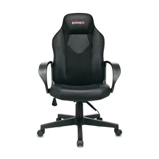 Кресло компьютерное BRABIX &quot;Game GM-017&quot;, экокожа/ткань, черное, 532641, GM-017_532641, фото 4