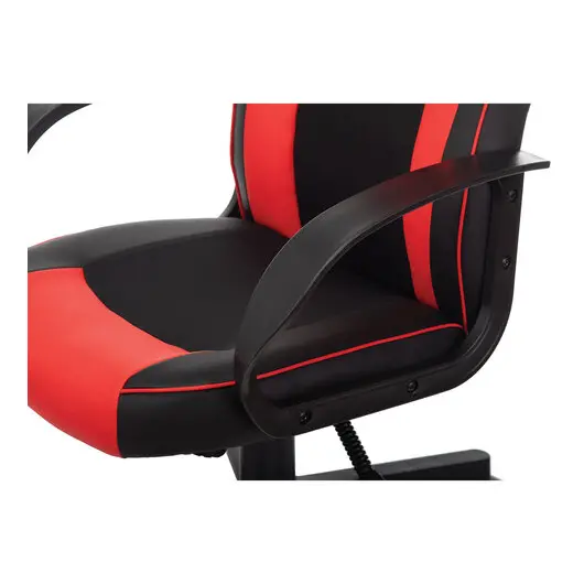 Кресло компьютерное BRABIX &quot;Game GM-017&quot;, экокожа/ткань, черное/красное, 532642, GM-017_532642, фото 8