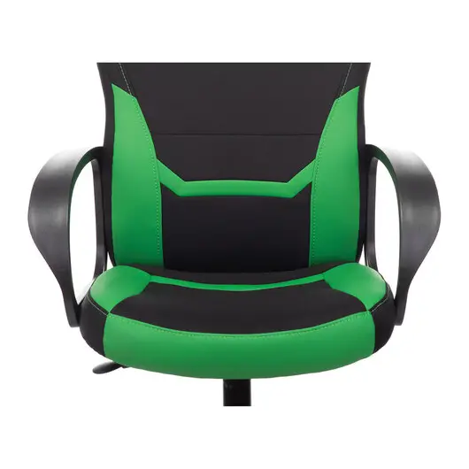Кресло компьютерное BRABIX &quot;Alpha GM-018&quot;, ткань/экокожа, черное/зеленое, 532639, GM-018_532639, фото 7