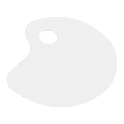 Палитра Гамма, плоская, овальная, белая, пластик, фото 1