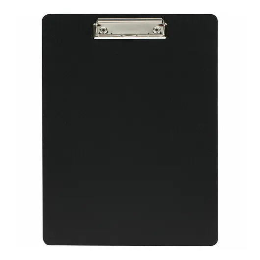Планшет с зажимом OfficeSpace А4, пластик (полифом), черный, фото 1