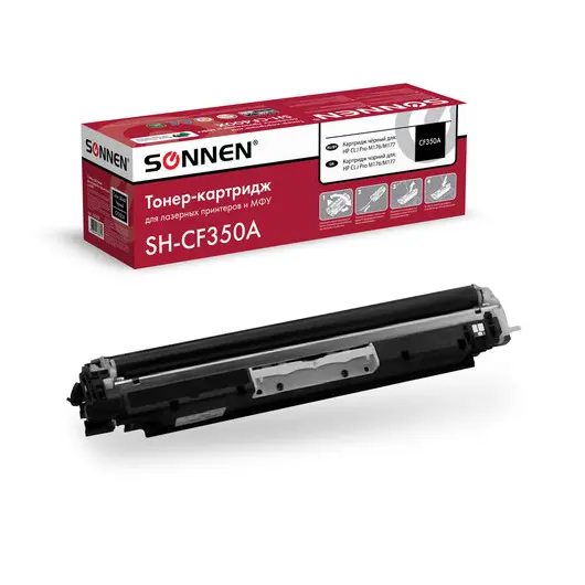 Картридж лазерный SONNEN (SH-CF350A) для HP СLJ Pro M176/M177 ВЫСШЕЕ КАЧЕСТВО черный,1300стр. 363950, фото 1