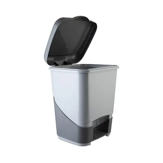 Ведро-контейнер 20л с педалью, для мусора 43х33х33см, цвет серый/графит, 428-СЕРЫЙ, 434280165, фото 4
