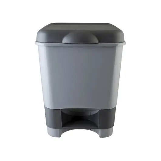 Ведро-контейнер 20л с педалью, для мусора 43х33х33см, цвет серый/графит, 428-СЕРЫЙ, 434280165, фото 3