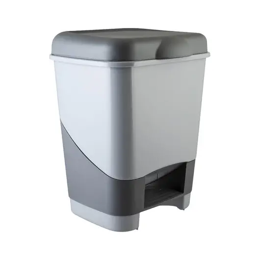 Ведро-контейнер 20л с педалью, для мусора 43х33х33см, цвет серый/графит, 428-СЕРЫЙ, 434280165, фото 1