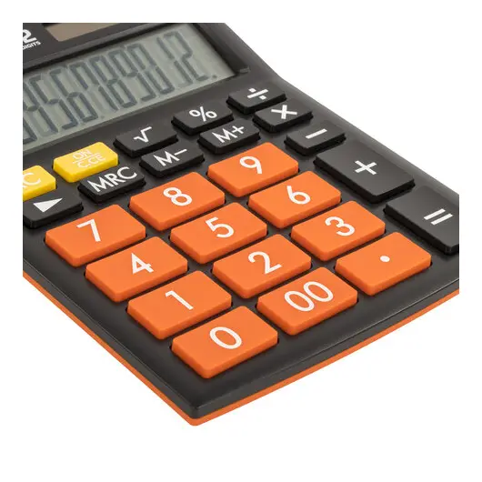 Калькулятор настольный BRAUBERG ULTRA COLOR-12-BKRG (192x143 мм), 12 разрядов, двойное питание, ЧЕРНО-ОРАНЖЕВЫЙ, 250499, фото 12