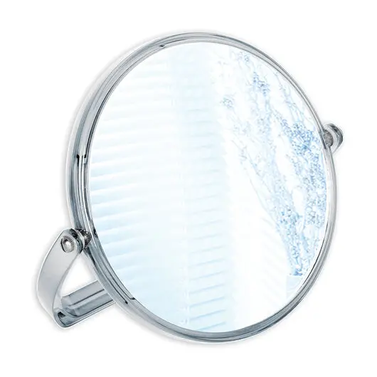 Зеркало настольное BRABIX, круглое, диметр 17 см, двустороннее, с увеличением, прозрачная рамка, 607424, фото 1