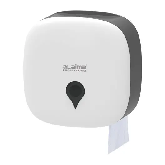 Диспенсер для туалетной бумаги ULTRA LAIMA PROFESSIONAL (Система T2), малый, белый, ABS-пластик, 606835, фото 1