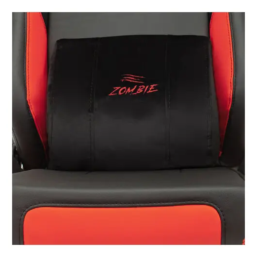 Кресло компьютерное Zombie HERO BATTLEZONE PRO, 2 подушки, экокожа/ткань, черное/красное, 1535352, фото 19