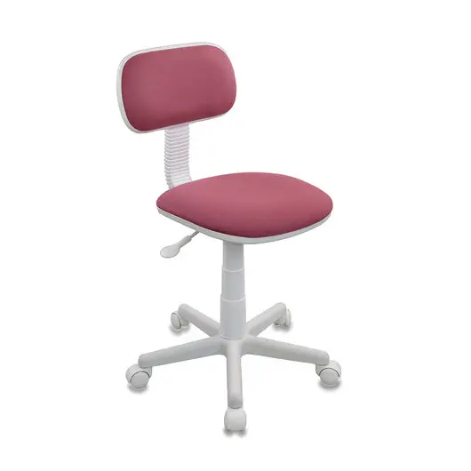 Кресло детское CH-W201NX, без подлокотников, пластик белый, розовое, 477005, фото 1