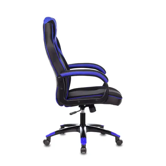 Кресло компьютерное Zombie VIKING 2 AERO, экокожа/ткань, черное/синее, 1180817, фото 4