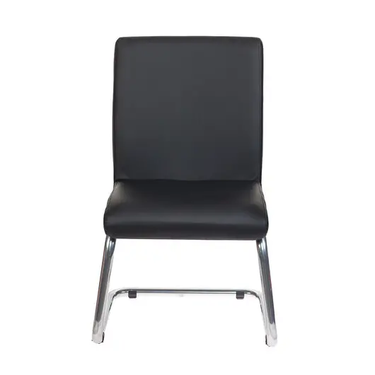 Кресло для приемных и переговорных CH-250-V, хром, экокожа, черное, 1098331, фото 3