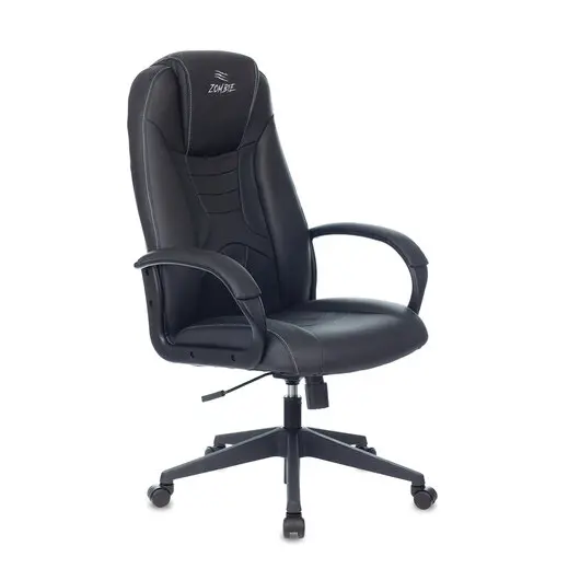 Кресло компьютерное ZOMBIE 8, 2 подушки, экокожа, черное, 1583069, фото 3