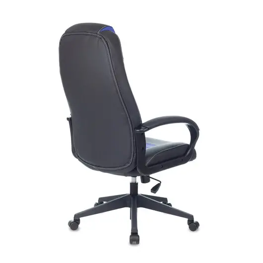 Кресло компьютерное ZOMBIE 8, 2 подушки, экокожа, черное/синее, 1583066, фото 5