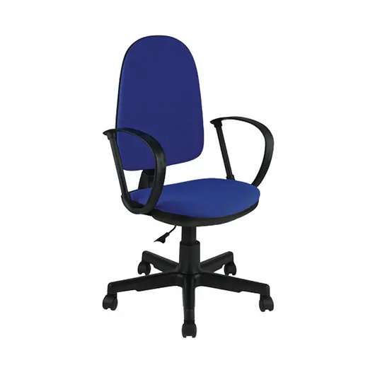 Кресло оператора Helmi HL-M30 &quot;Престиж&quot;, ткань синяя с черным, фото 1