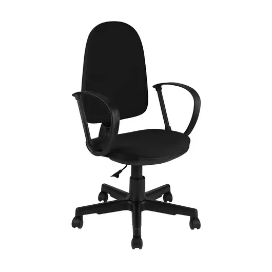 Кресло руководителя Стандарт СТ-80 PL, экокожа черная, пиастра, фото 1